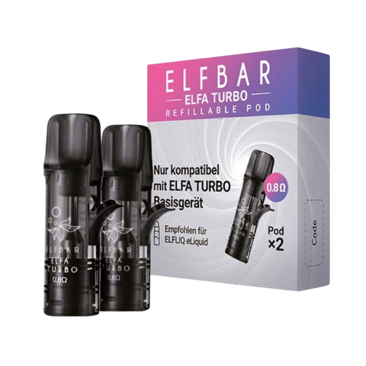 ELFA Turbo - Refill Leerpods - 2er Pack 0,8Ohm