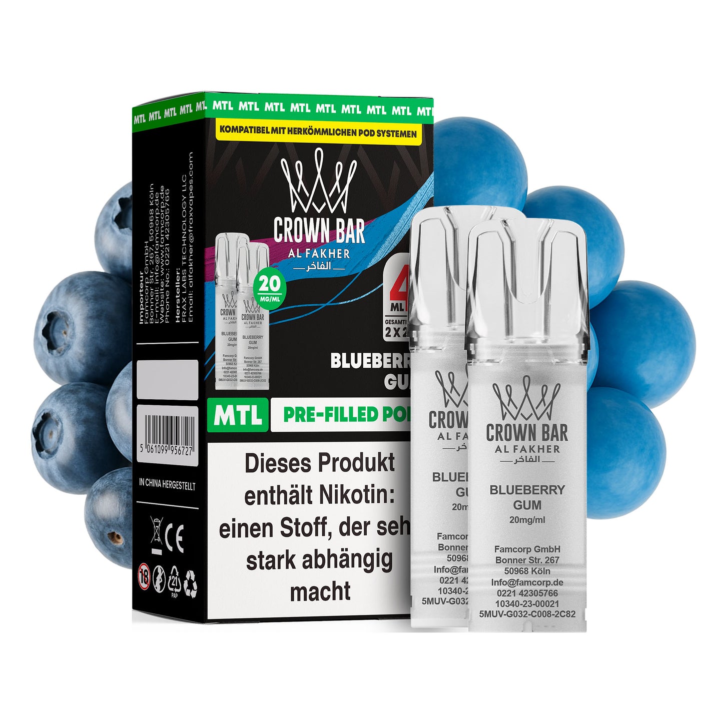 Al Fakher - Prefilled Pod - Blueberry Gum
