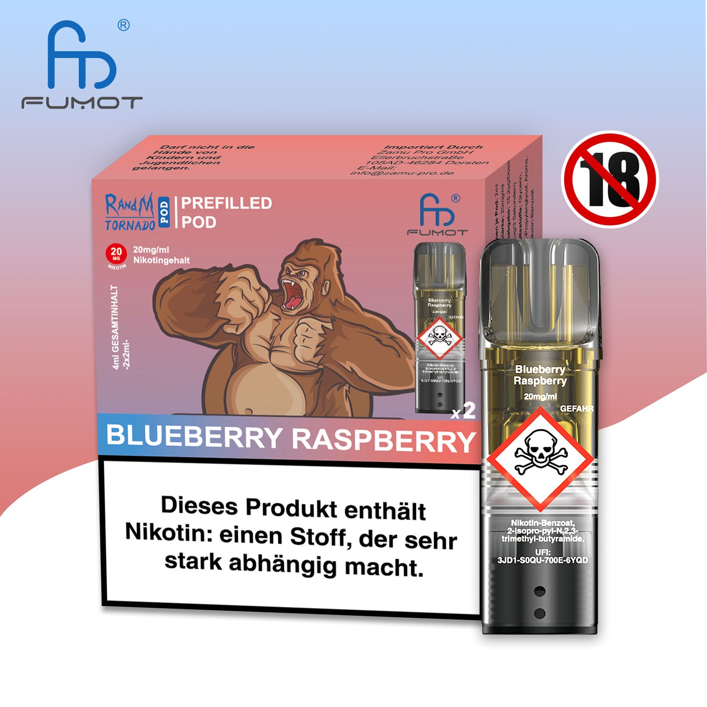 RandM - Prefilled Pod - Blueberry Raspberry
