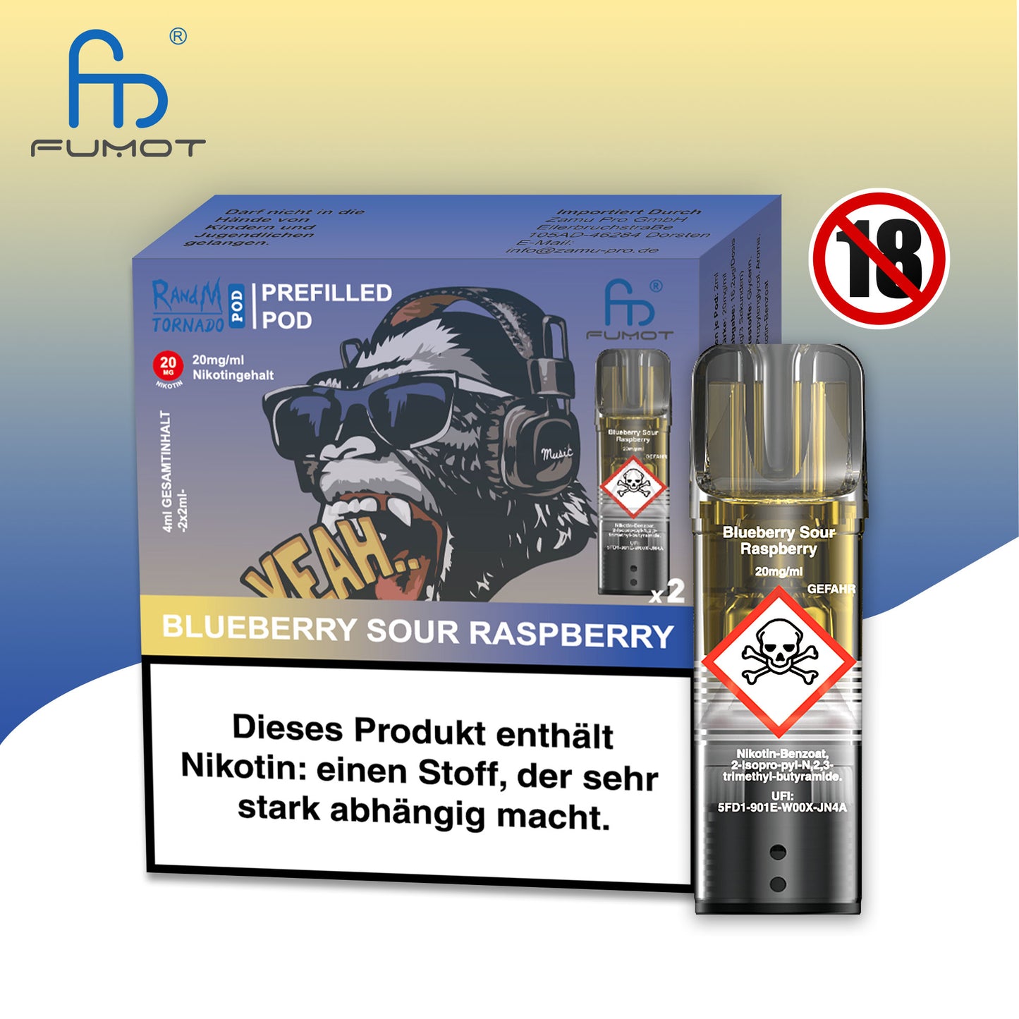 RandM - Prefilled Pod - Blueberry Sour Raspberry