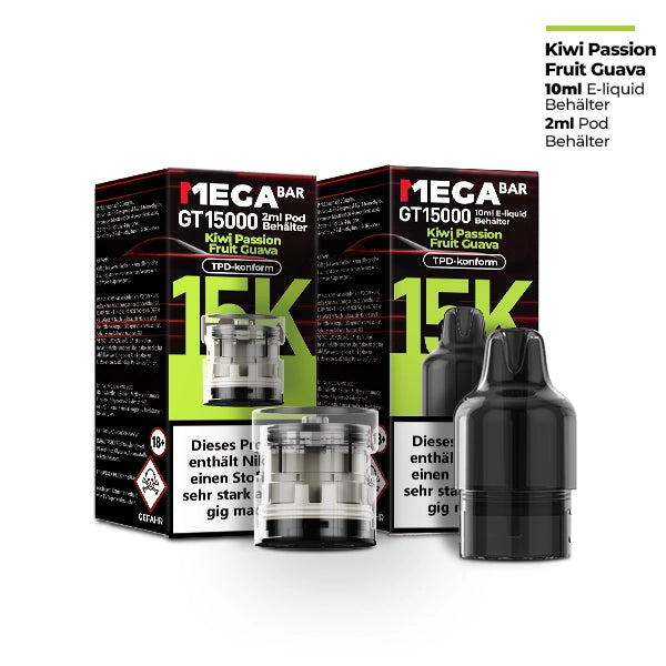 MegaBar - Prefilled Pod Liquid - Kiwi Passionfruit Guava