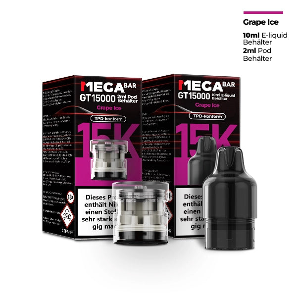 MegaBar - Prefilled Pod Liquid - Grape Ice