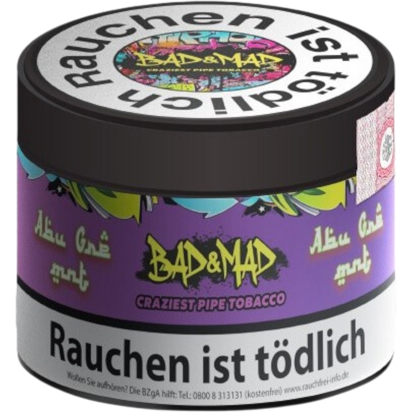 Bad&Mad Dry Base - Abu Grape Mint - Pfeifentabak 65g