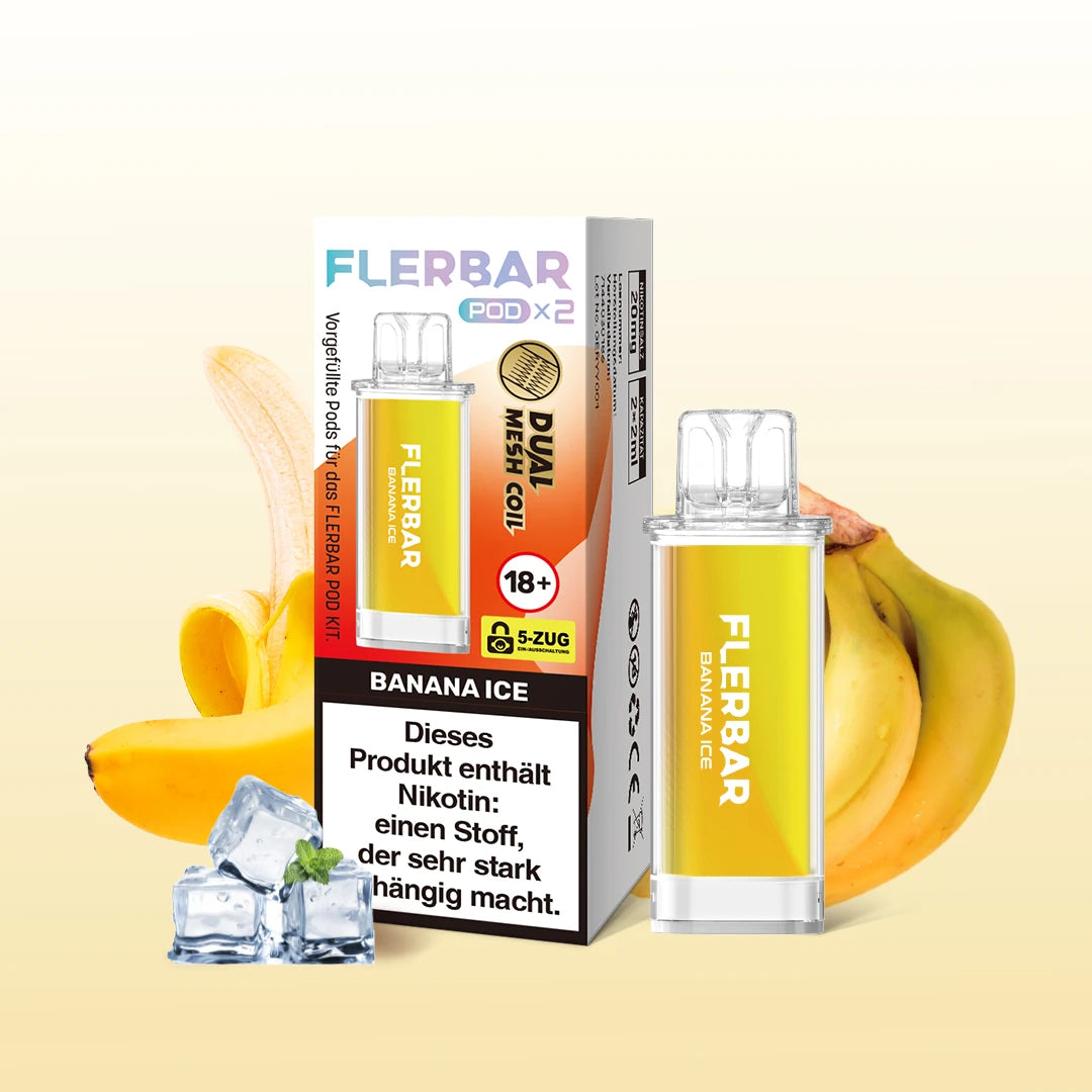 Flerbar - Prefilled Pod - Banana Ice - ShishaBaba