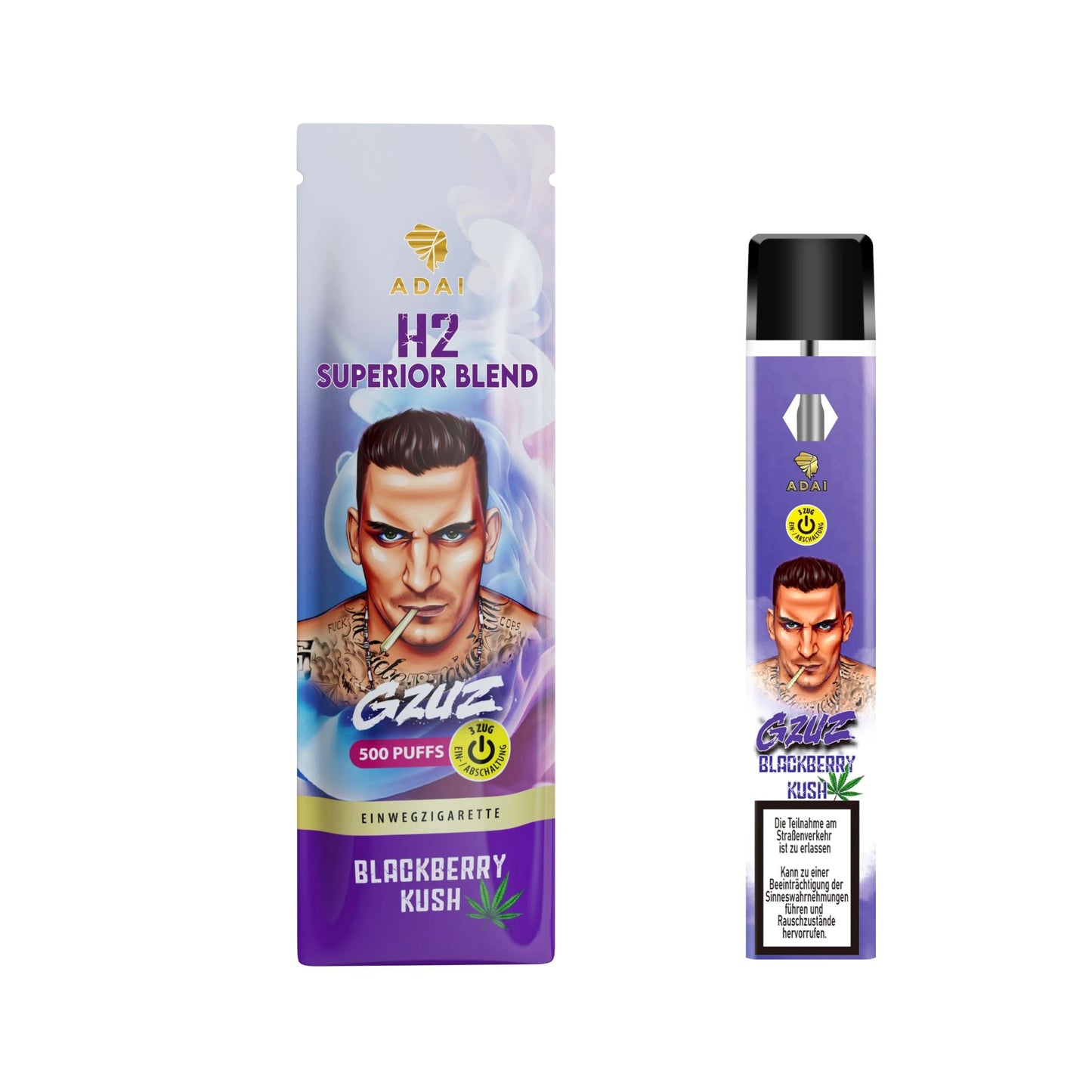 Gzuz - Blackberry Kush - (H2 Superior Blend 95%) 1ml
