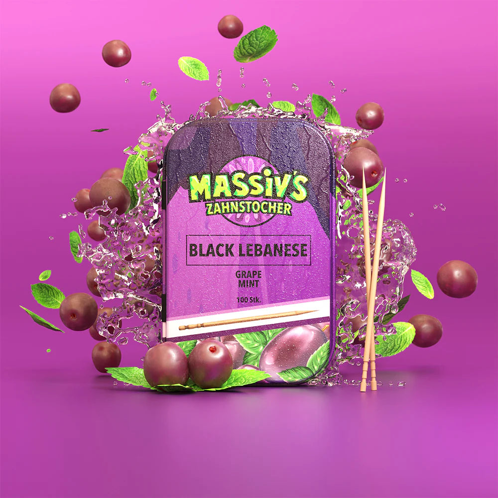 Massiv´s Zahnstocher - Black Lebanese - 100 Stück