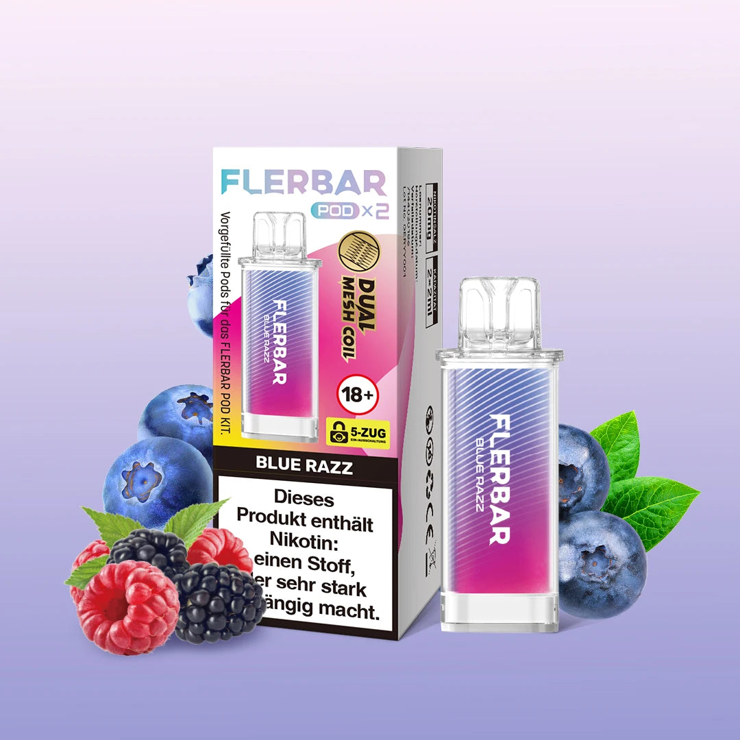 Flerbar - Prefilled Pod - Blue Razz - ShishaBaba