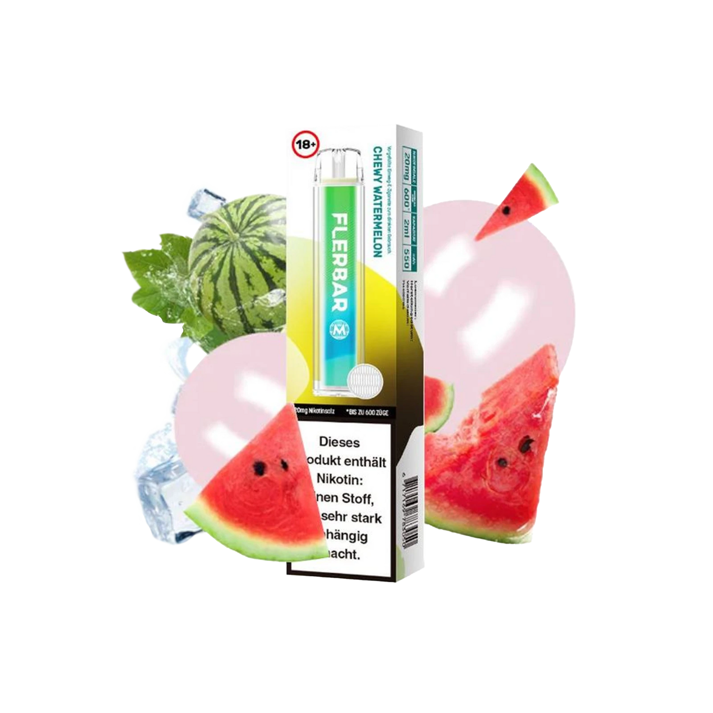 Flerbar Vape - Chewy Watermelon - 20mg - ShishaBaba