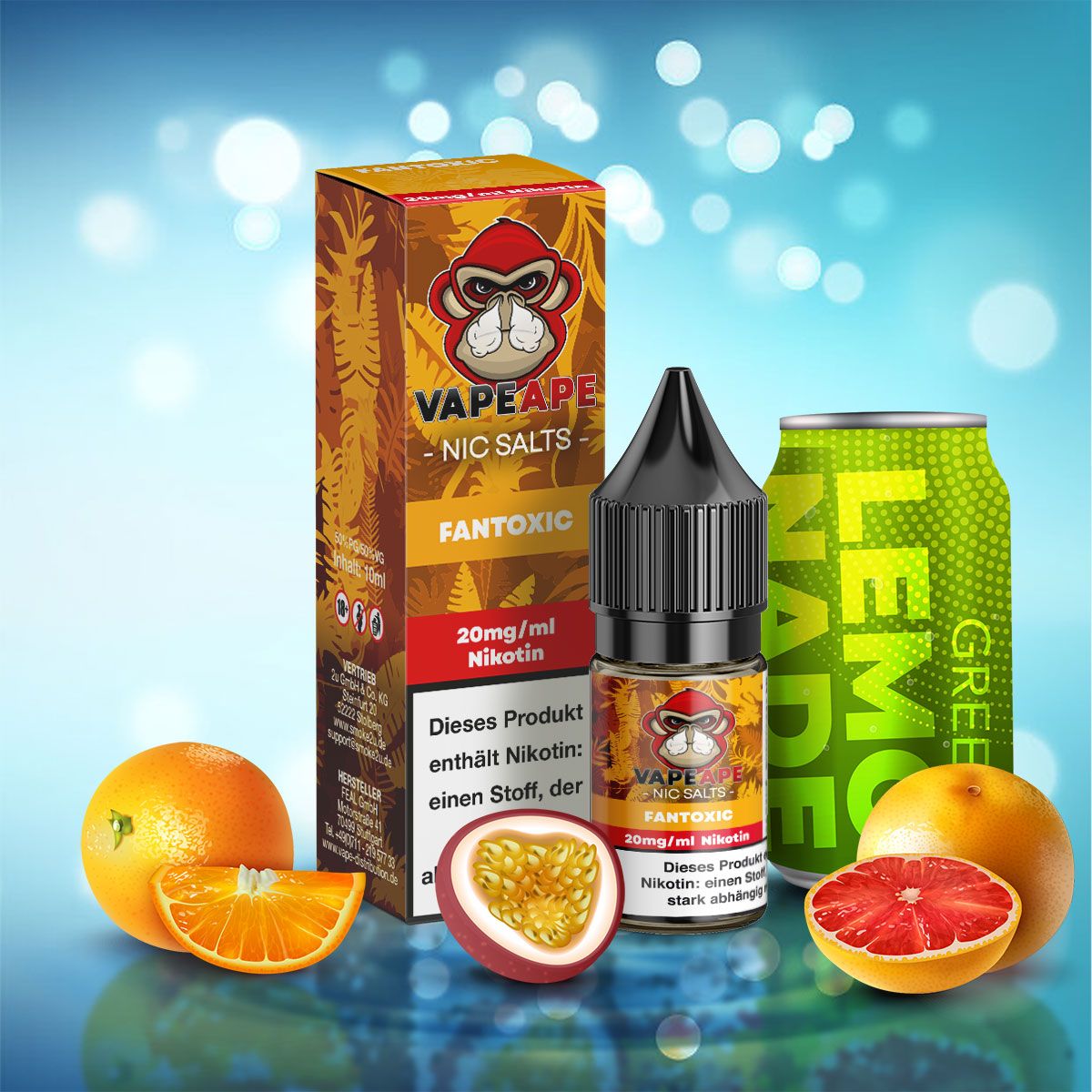 VapeApe Liquid 10ml - Fantoxic - 20mg - ShishaBaba