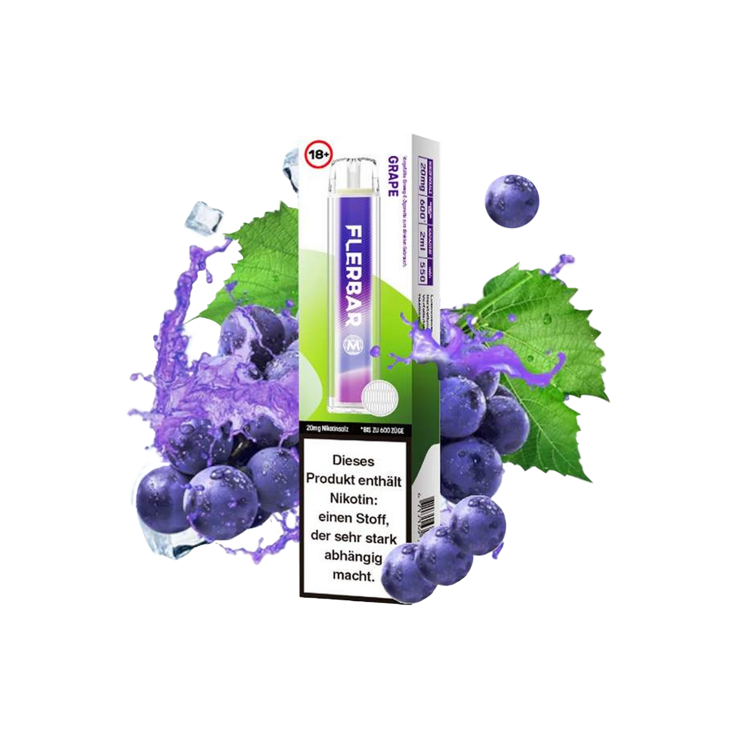 Flerbar Vape - Grape - 20mg - ShishaBaba
