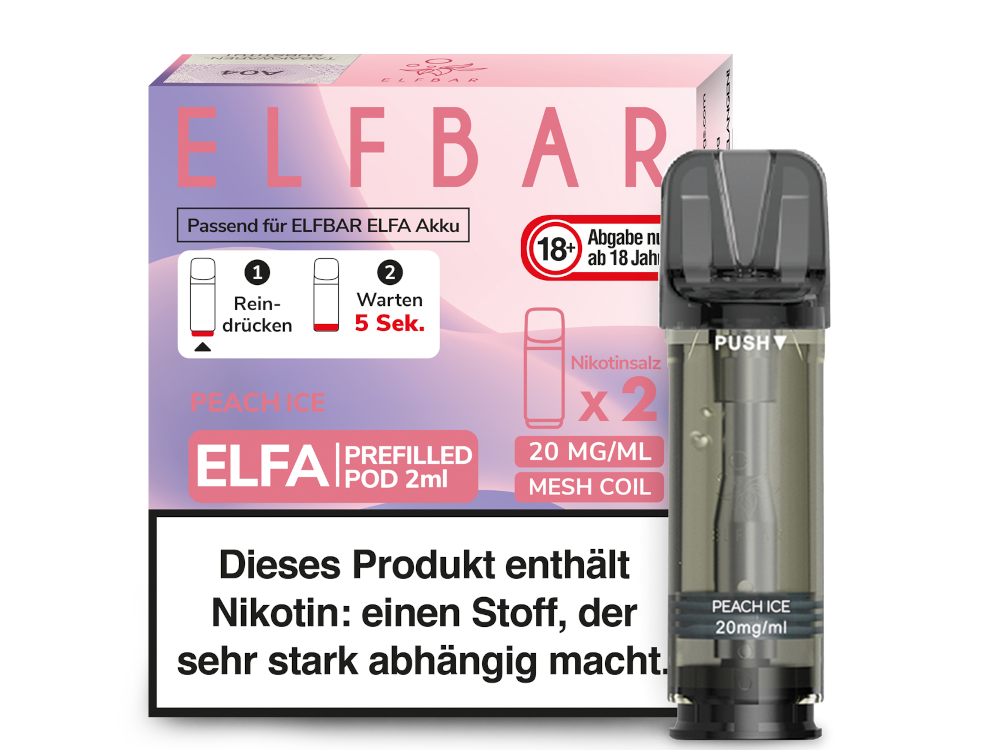 ELFA - Prefilled Pod - Peach Ice