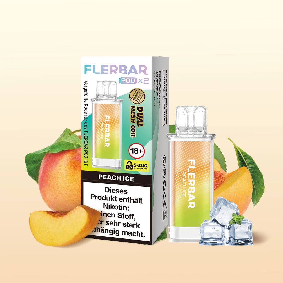 Flerbar - Prefilled Pod - Peach Ice - ShishaBaba