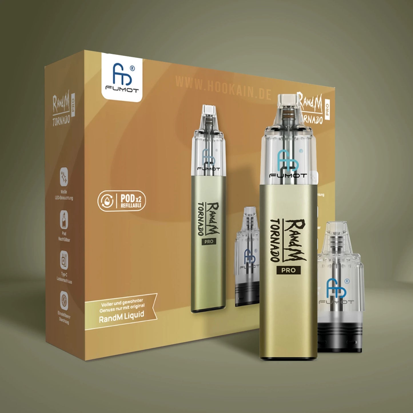 RandM - Tornado Pro Pod Kit - Grey - ShishaBaba