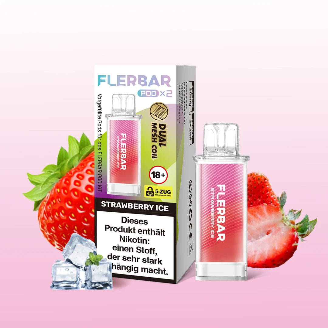Flerbar - Prefilled Pod - Strawberry Ice - ShishaBaba