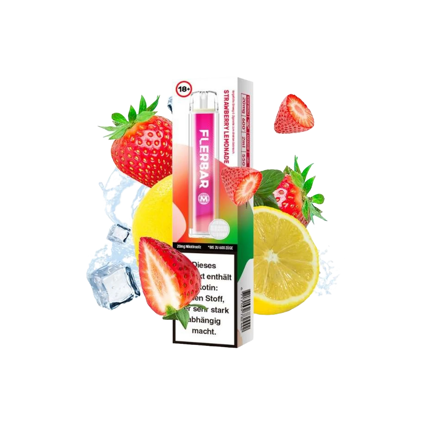 Flerbar Vape - Strawberry Lemonade - 20mg - ShishaBaba