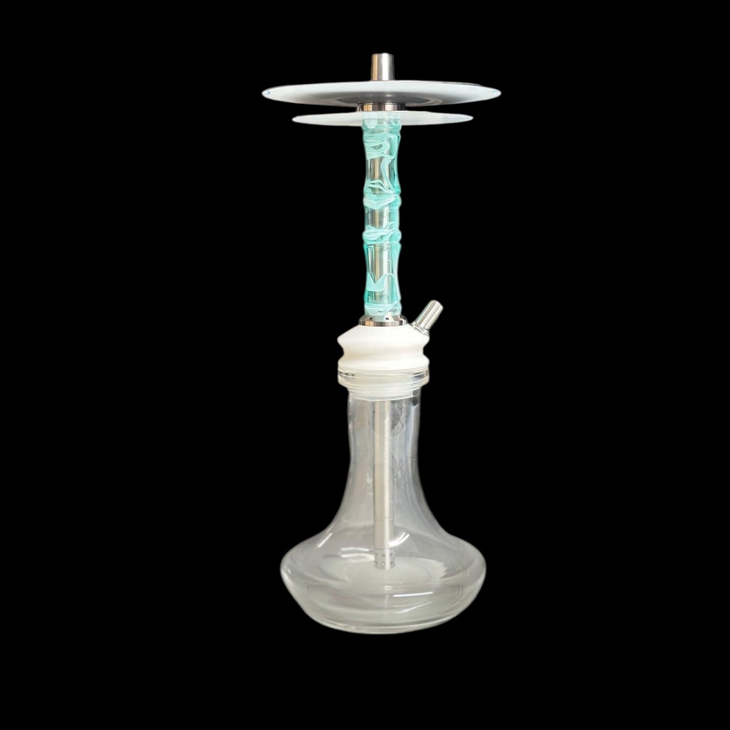 Z Hookah - Blowoff - Silver Turqouise White
