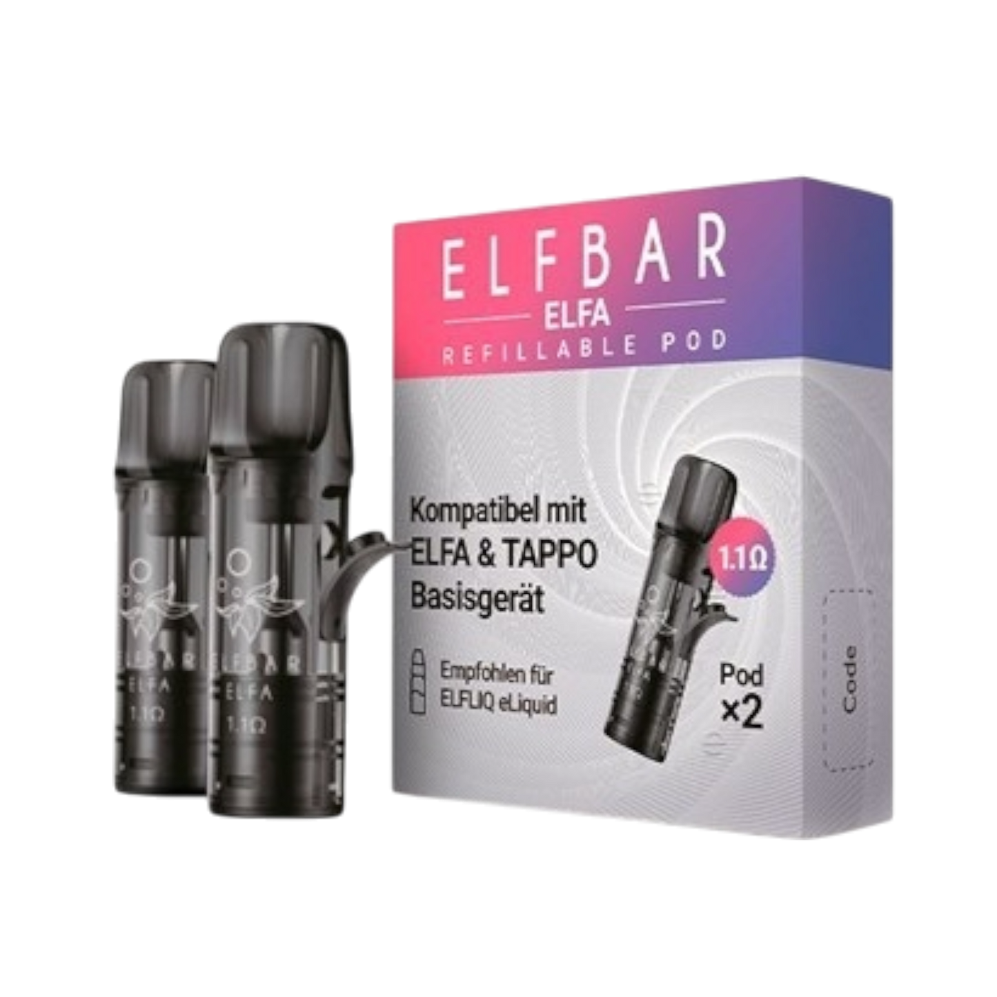 ELFA Turbo - Refill Leerpods - 2er Pack 1,1Ohm