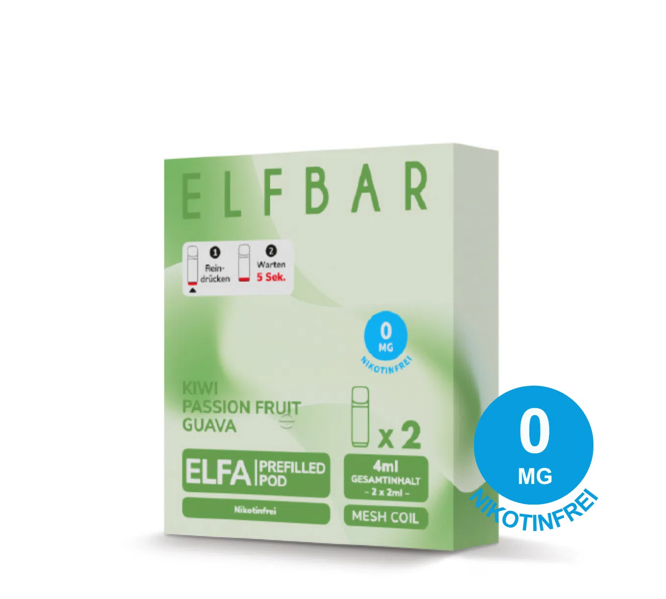 ELFA - Prefilled Pod - Kiwi Passionfruit Guava (Nikotinfrei)