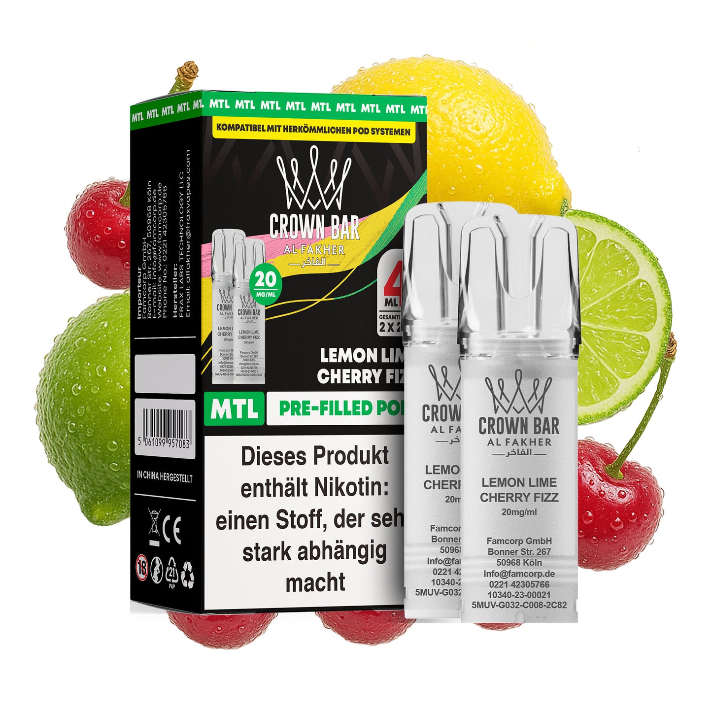 Al Fakher - Prefilled Pod - Lemon Lime Cherry Fizz