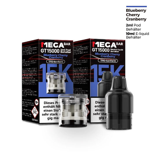 MegaBar - Prefilled Pod Liquid - Blueberry Cherry Cranberry