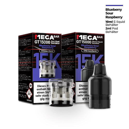 MegaBar - Prefilled Pod Liquid - Blueberry Sour Raspberry