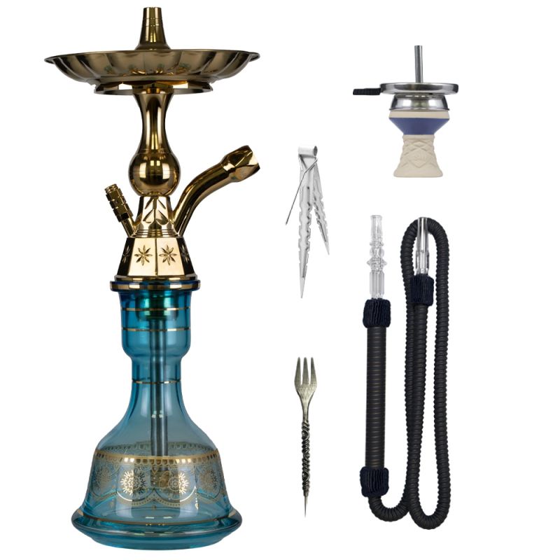 Luna Hookah - Small Tradi - Ocean Blue