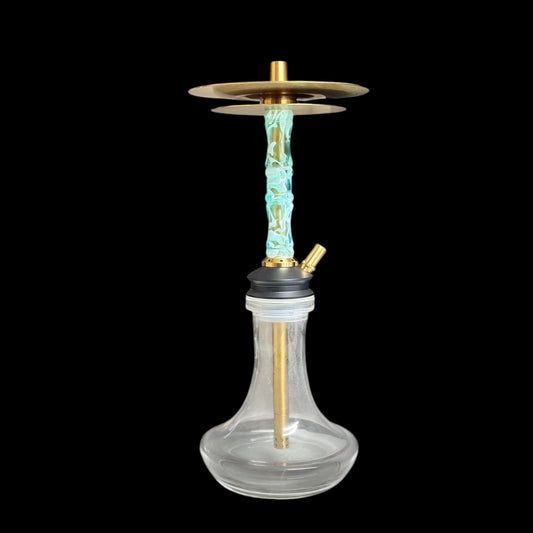 Z Hookah - Blowoff - Gold Turqouise