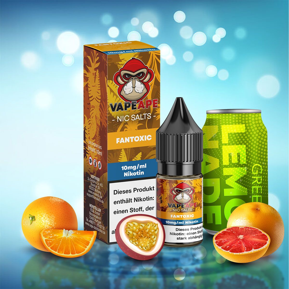 VapeApe Liquid 10ml - Fantoxic - 10mg - ShishaBaba