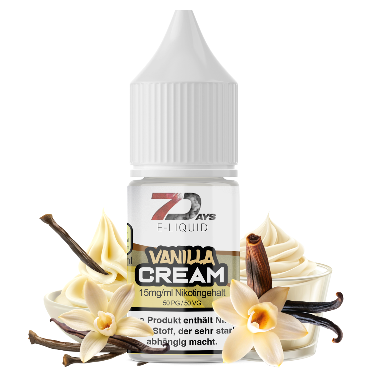 7Days Liquid 10ml - Vanilla Cream - 15mg