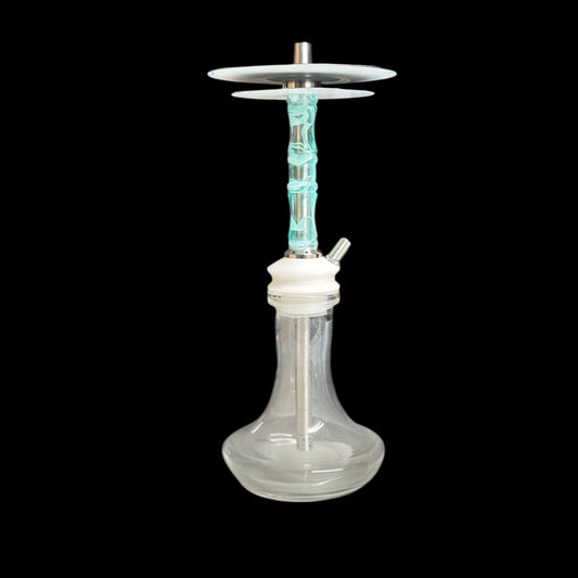 Z Hookah - Blowoff - Silver Turqouise White